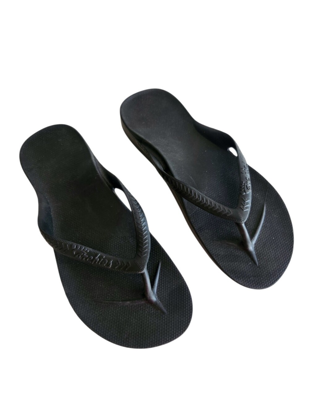 Archies HIGH Arch Support Thong Flip Flops Sandal Bkack US Men  11 Women 12 New
